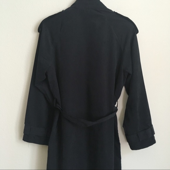 🏷 NWT double-breast trench coat black - Picture 7 of 7